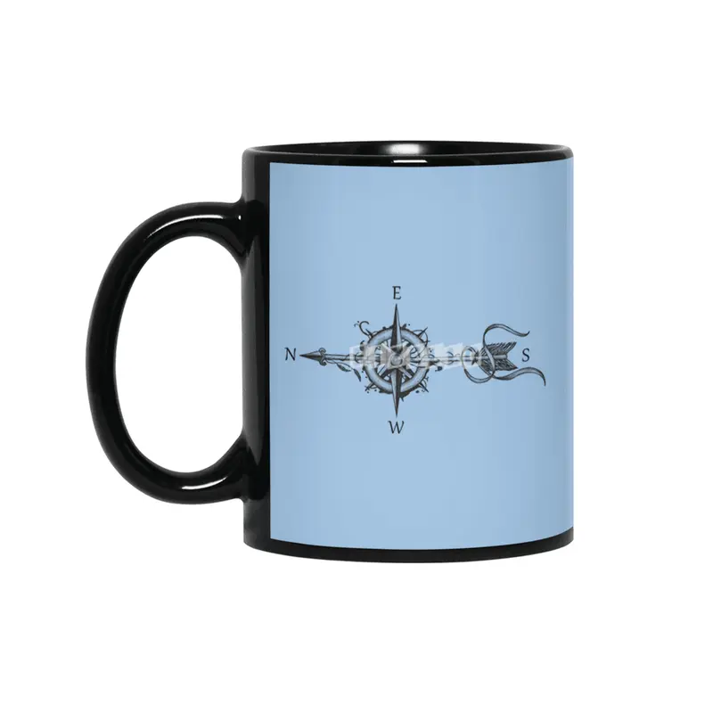 Compass with arrow Siyah Kupa