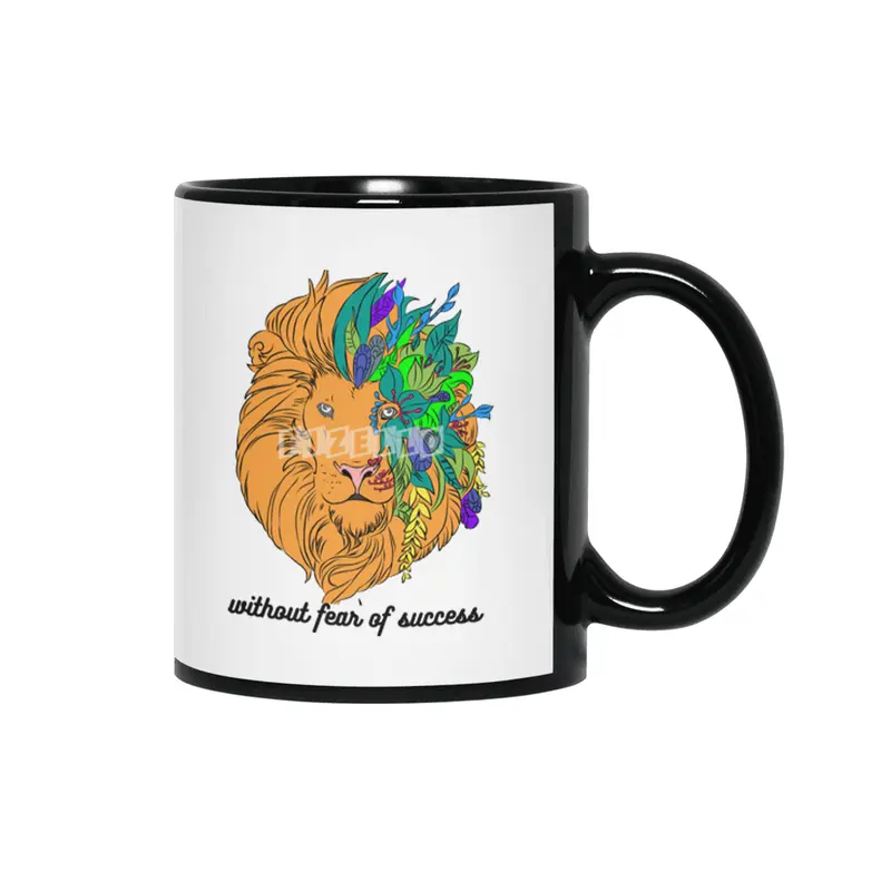 Lion Face Siyah Kupa
