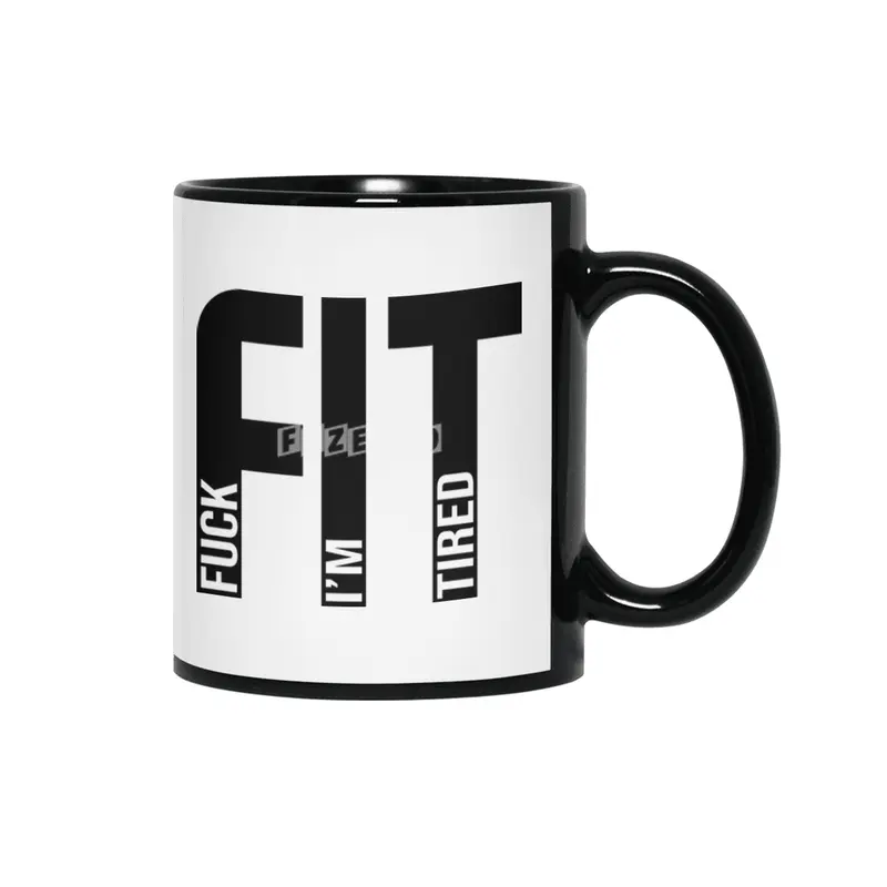 FIT Fuck I'm Tired Gym and Workout Fitness Siyah Kupa