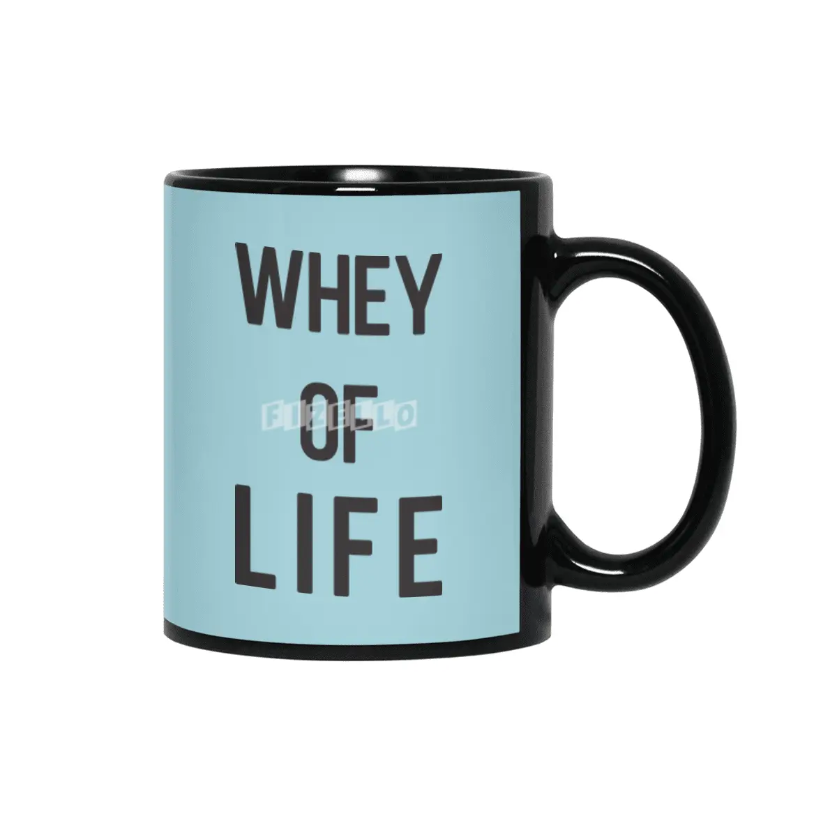 Whey of Life Fitness Food Pun Apparel Siyah Kupa