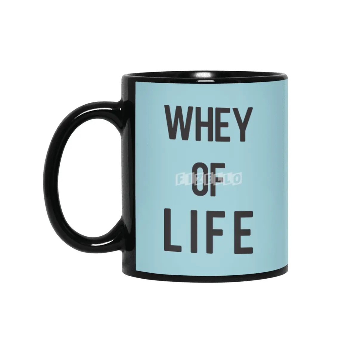 Whey of Life Fitness Food Pun Apparel Siyah Kupa