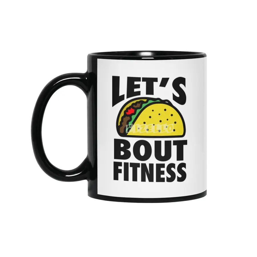 Pink Stars: Let's TACO bout Fitness Siyah Kupa