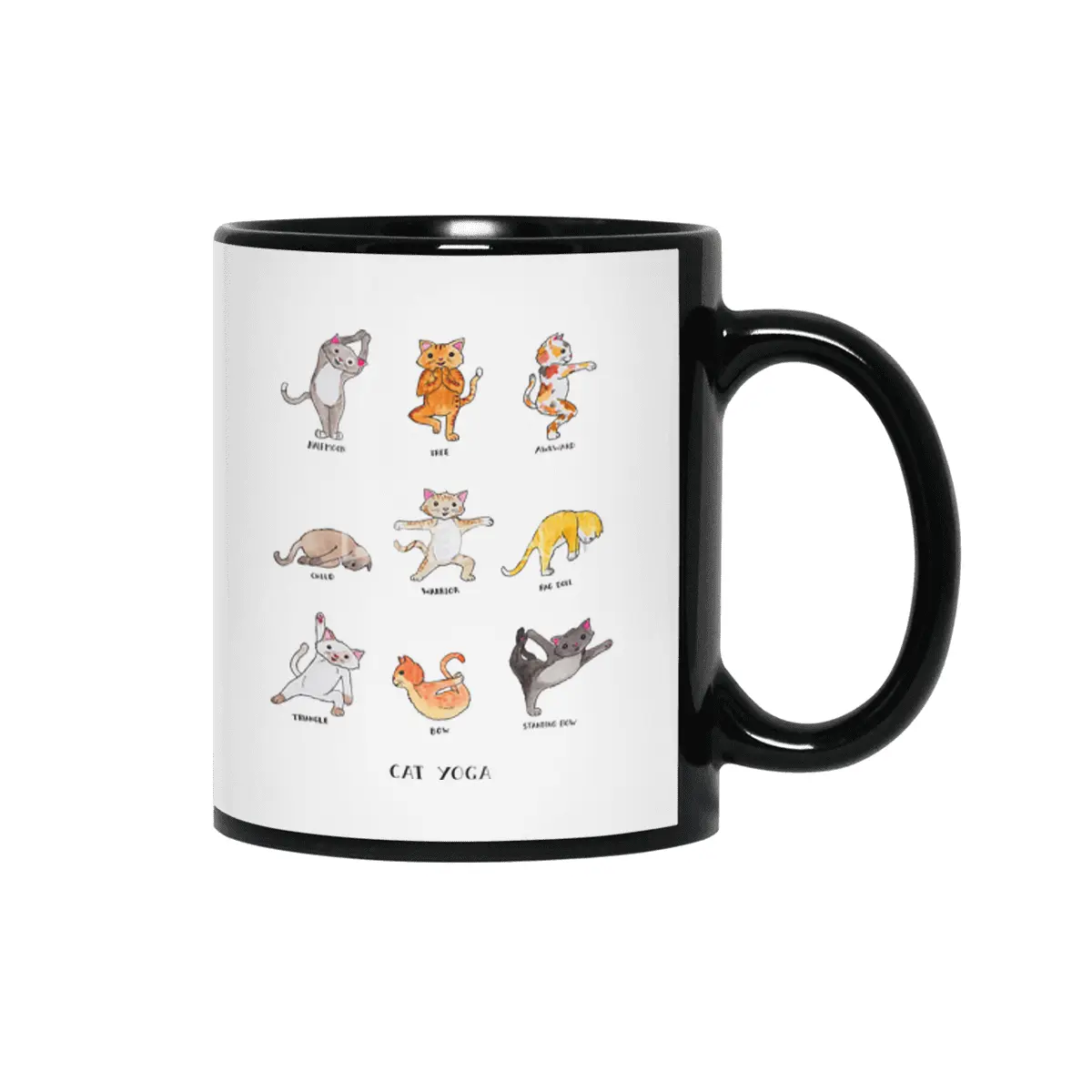 Cat yoga Siyah Kupa