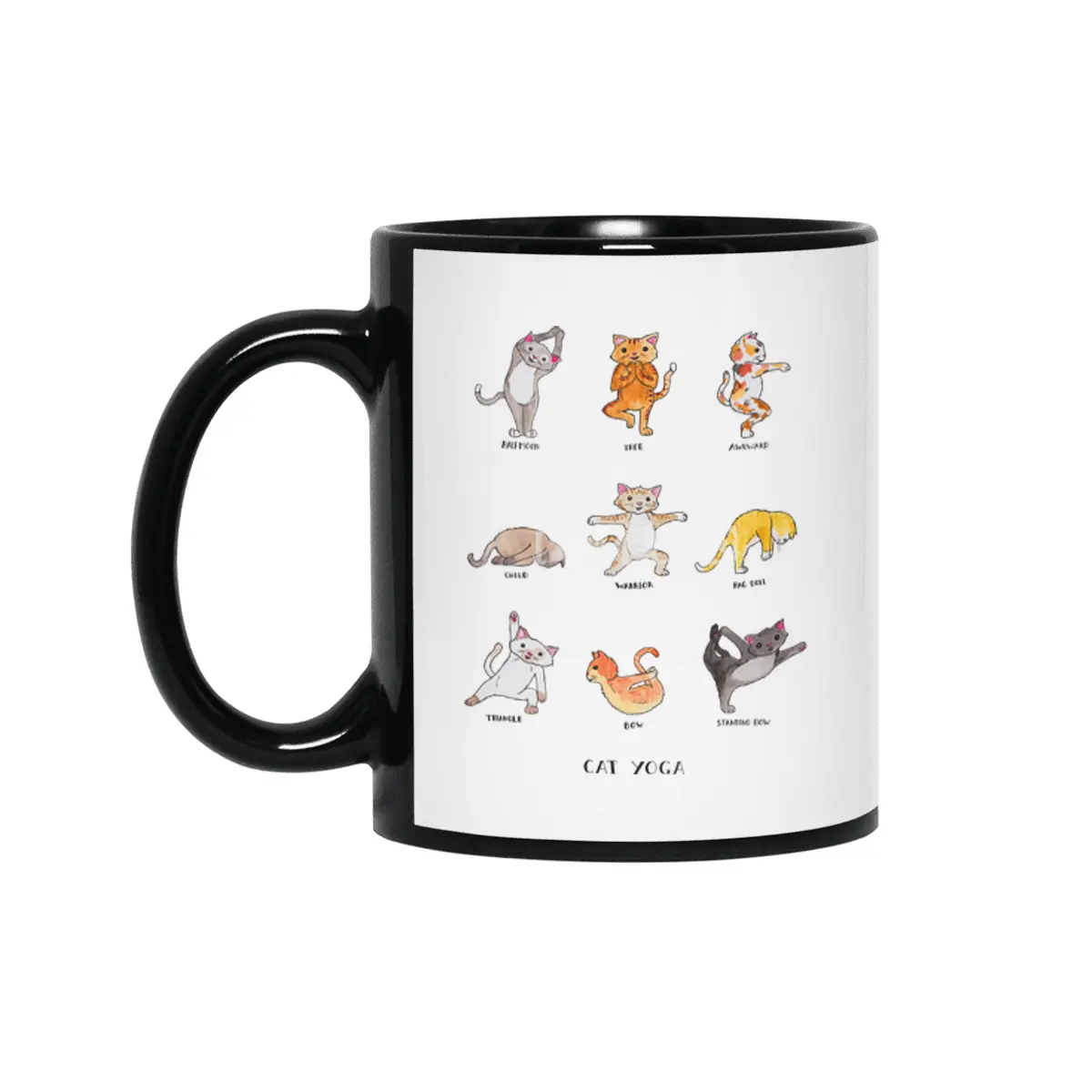 Cat yoga Siyah Kupa