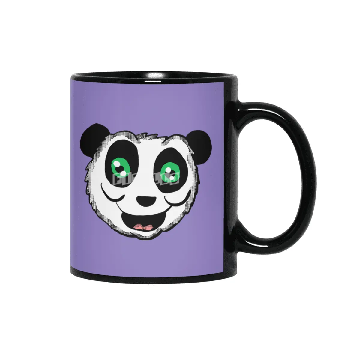 Cartoon Panda head Siyah Kupa
