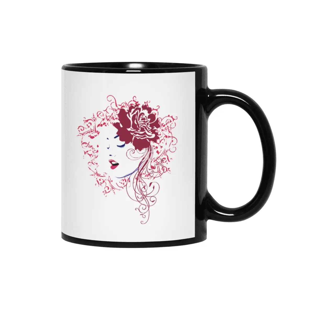 Red Rose Siyah Kupa