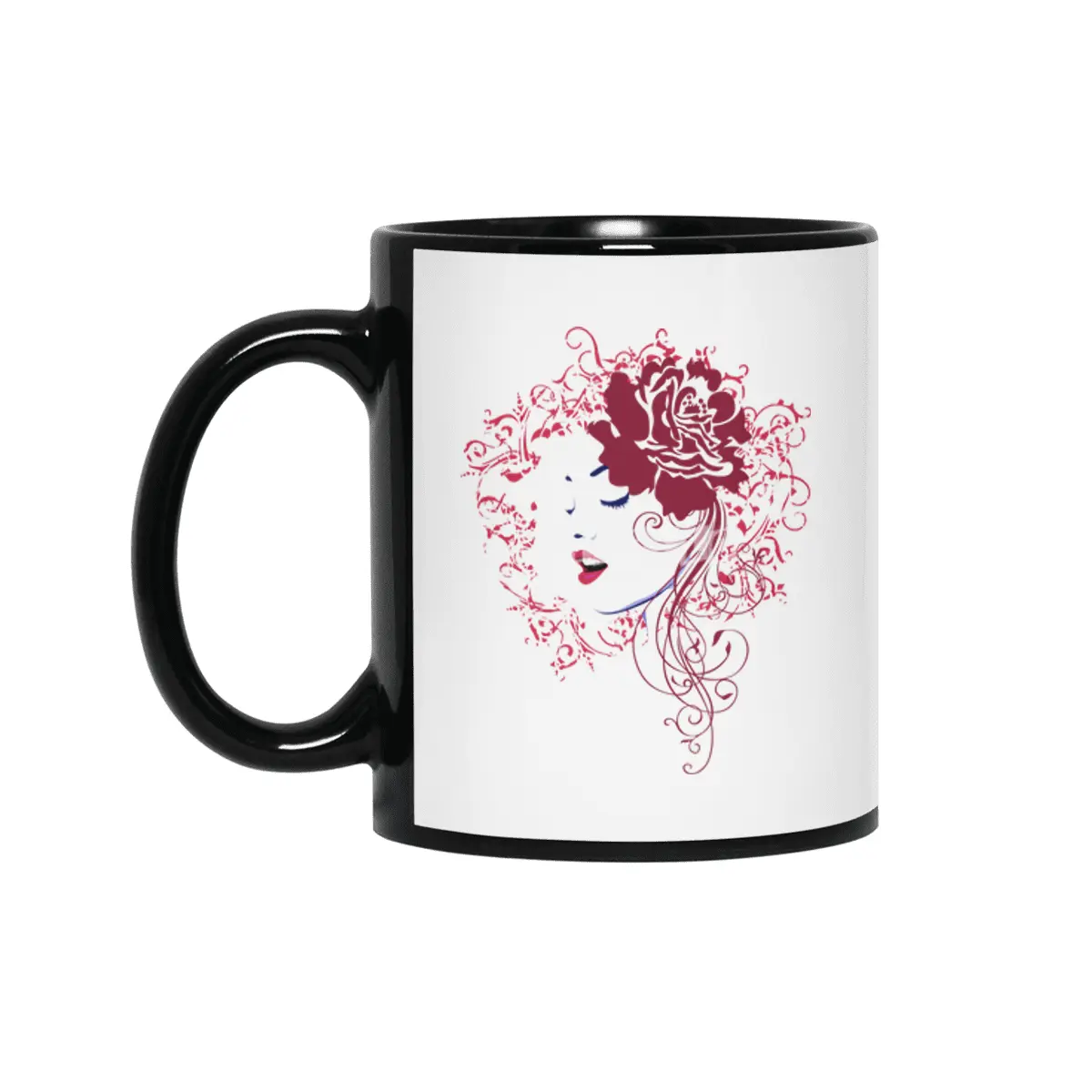Red Rose Siyah Kupa