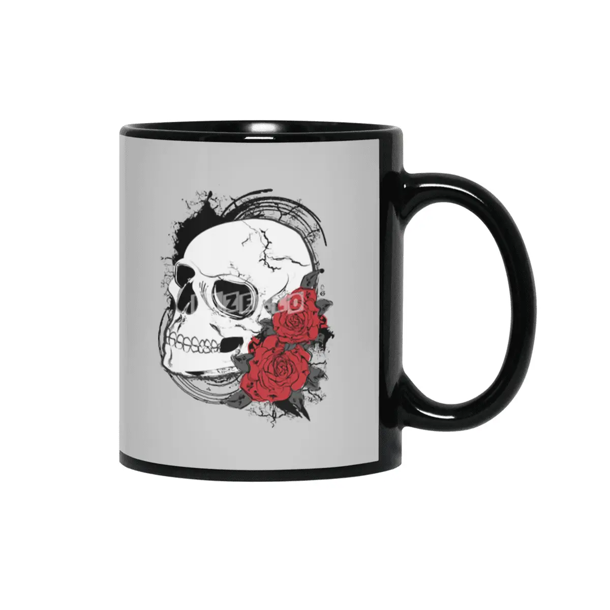 Skull and roses Siyah Kupa