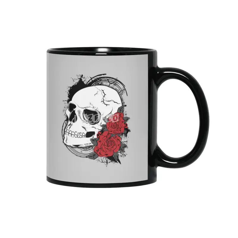 Skull and roses Siyah Kupa