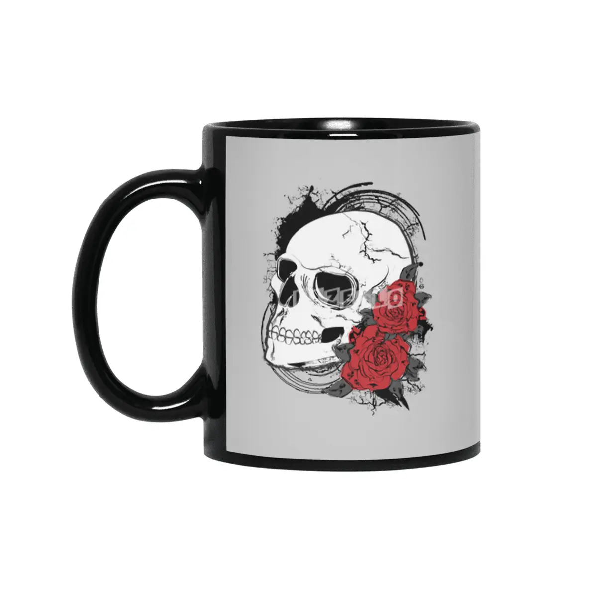 Skull and roses Siyah Kupa