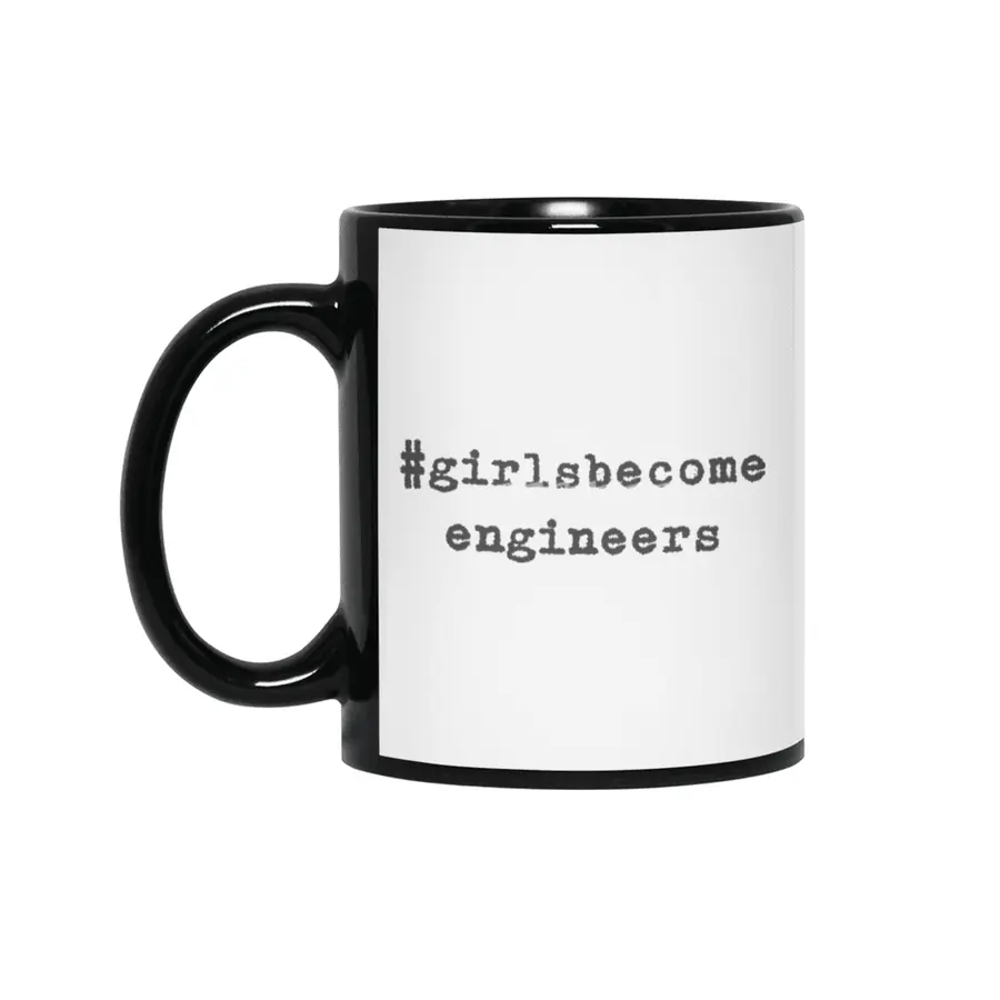 girlsbecome engineers light color Siyah Kupa