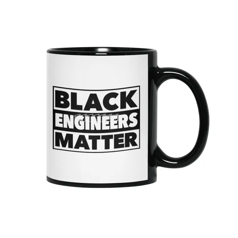 Black Engineers Matter (Black Text) Siyah Kupa
