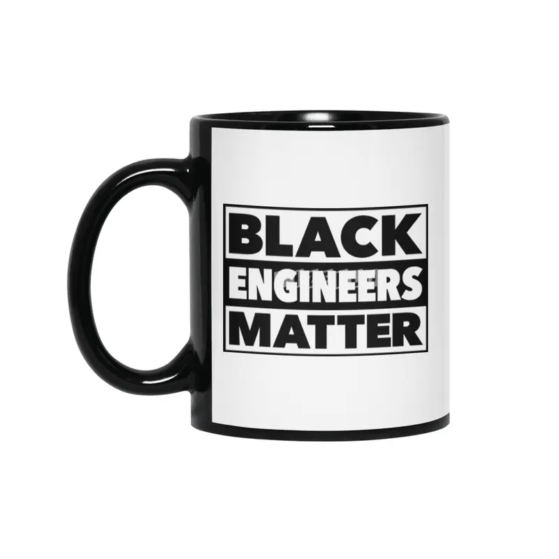 Black Engineers Matter (Black Text) Siyah Kupa