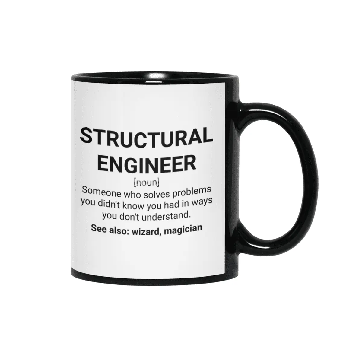 Structural Engineer Definition Humor Siyah Kupa