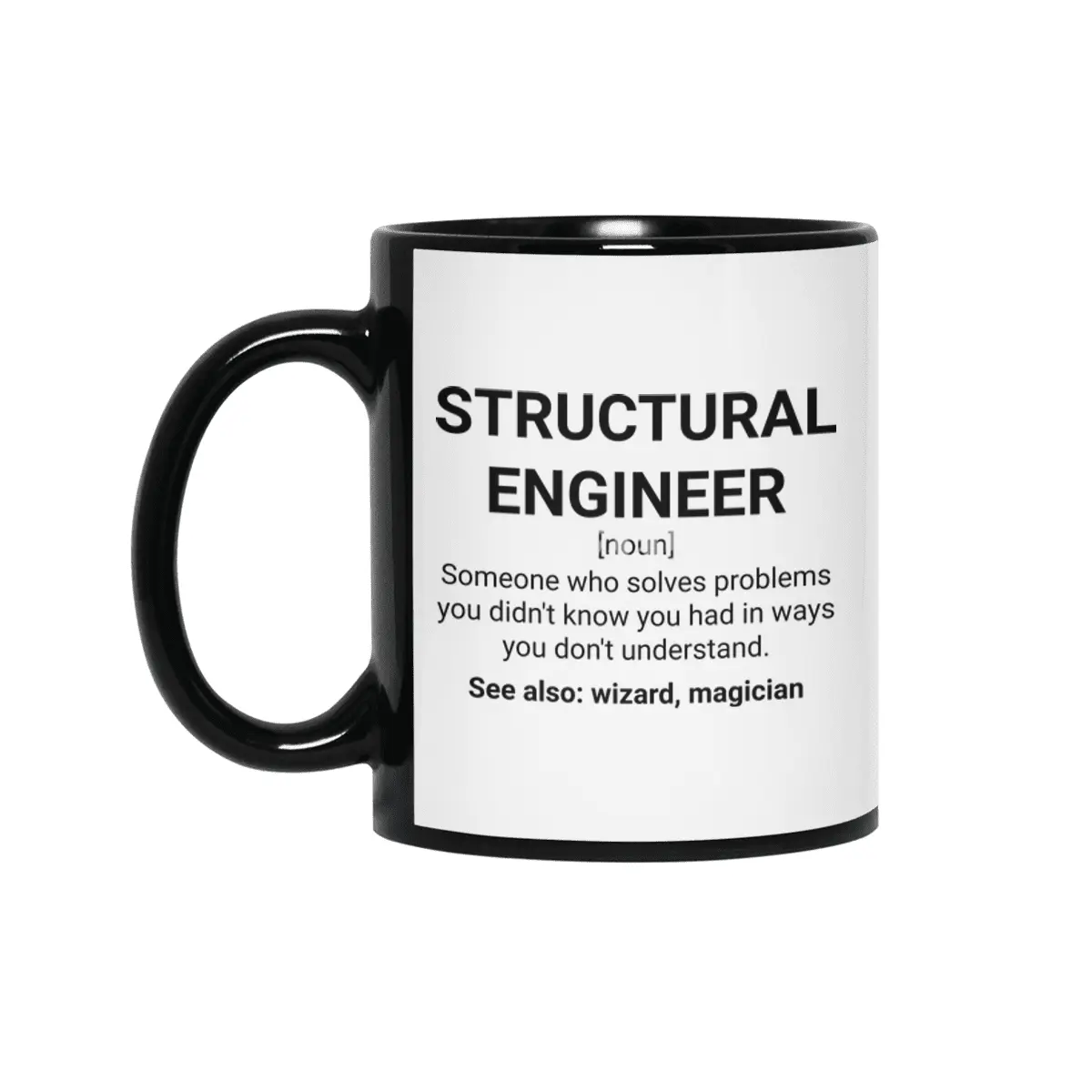 Structural Engineer Definition Humor Siyah Kupa