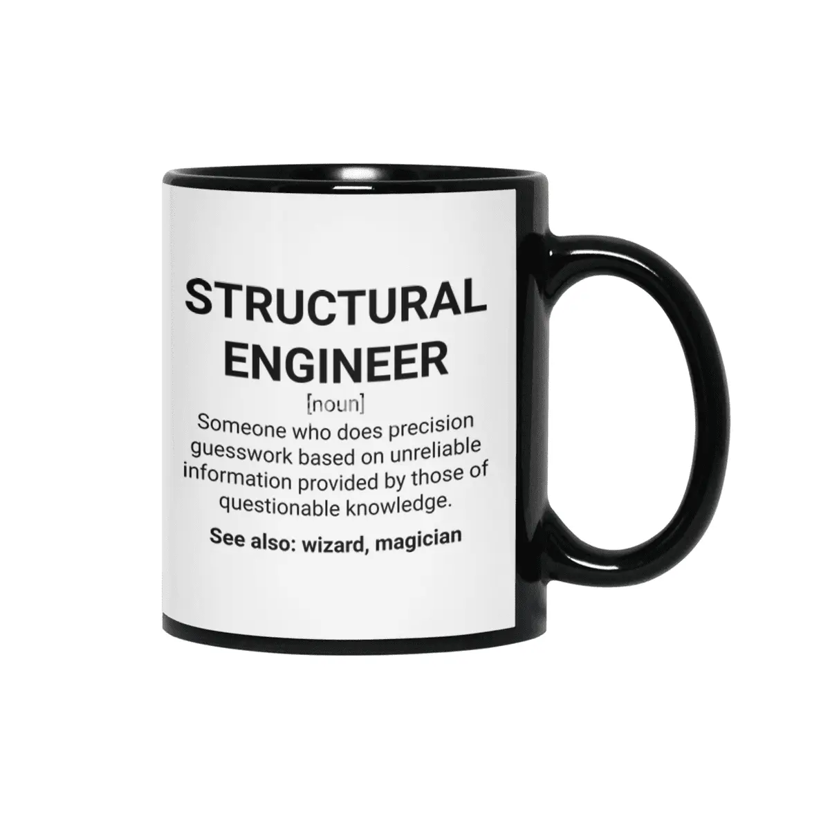 Structural Engineer Funny Definition Siyah Kupa