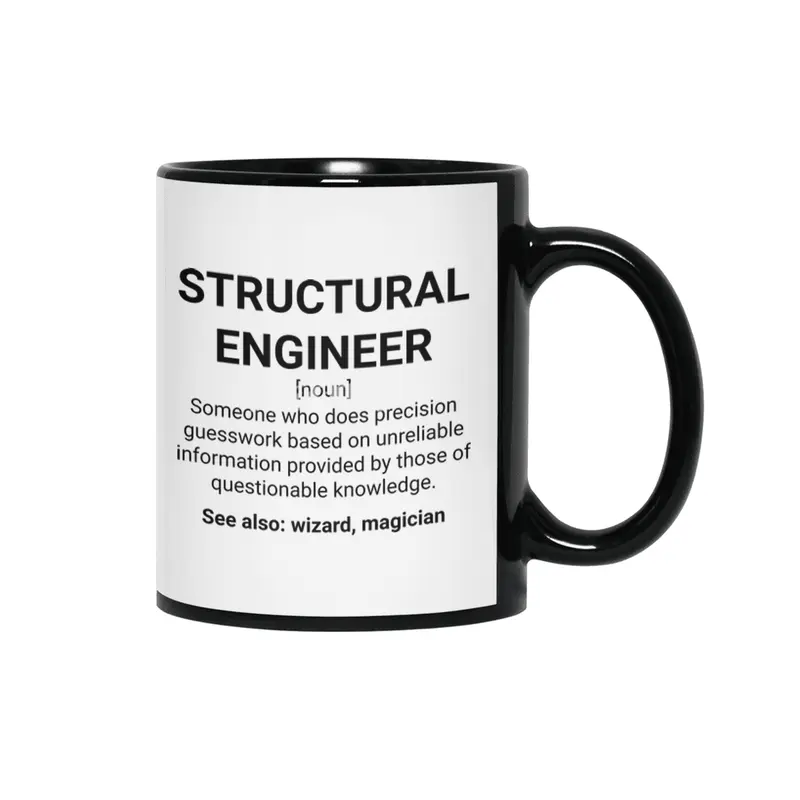 Structural Engineer Funny Definition Siyah Kupa