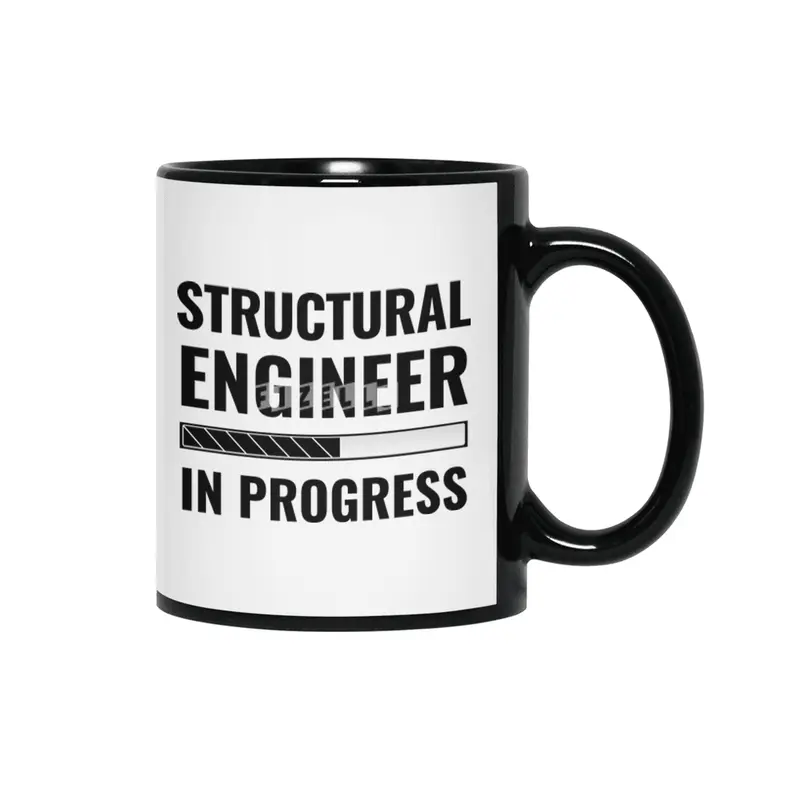 Structural Engineer In Progress With Status Bar Siyah Kupa