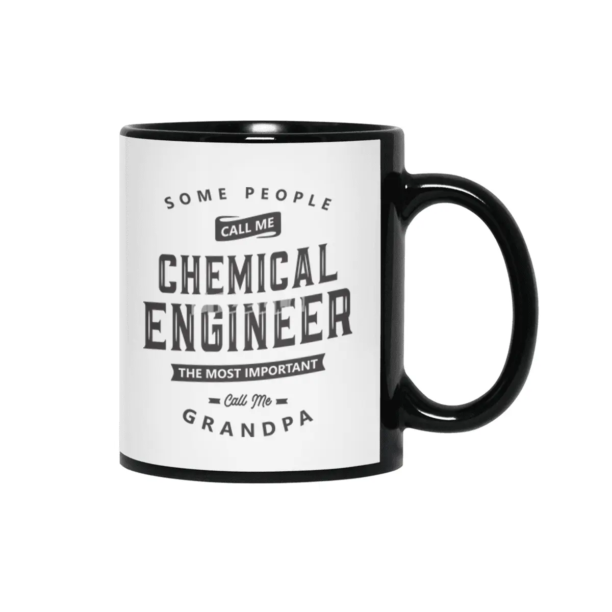 Chemical Engineer Grandpa Funny Job Title Profession Birthday Worker Siyah Kupa