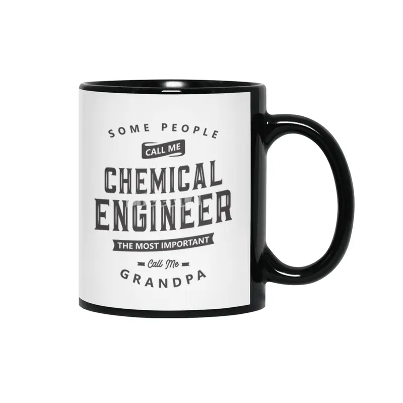 Chemical Engineer Grandpa Funny Job Title Profession Birthday Worker Siyah Kupa
