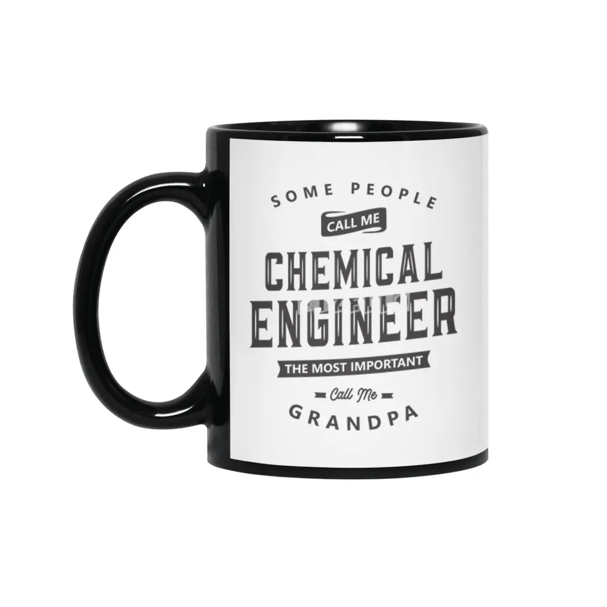 Chemical Engineer Grandpa Funny Job Title Profession Birthday Worker Siyah Kupa