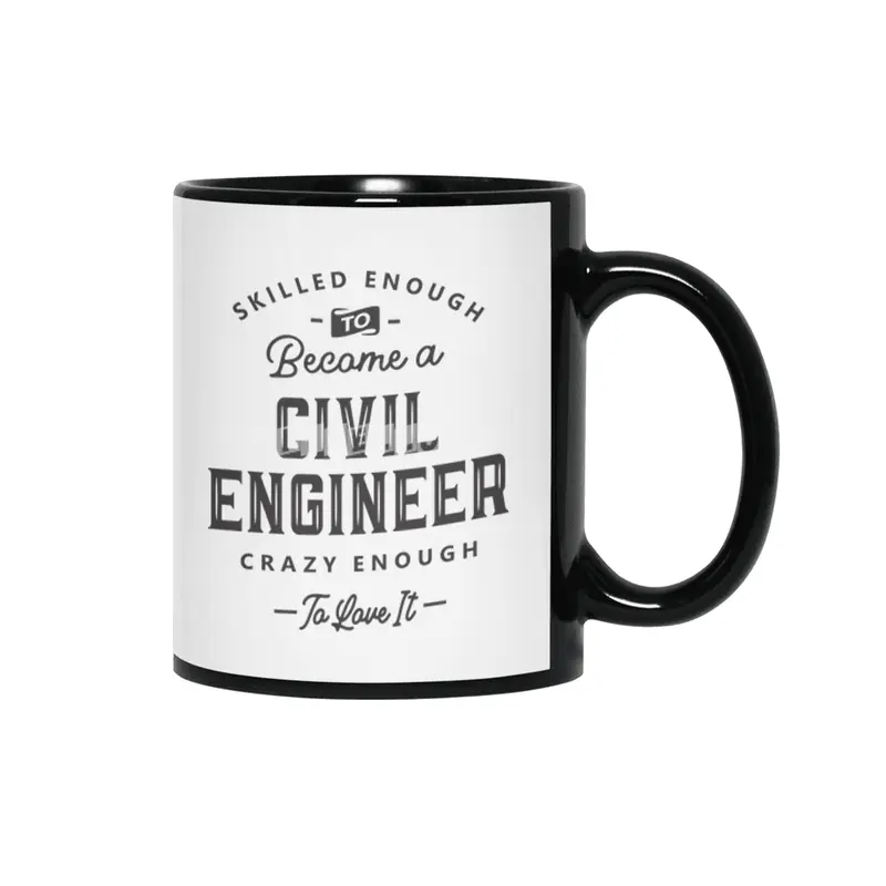 Civil Engineer Funny Job Title Profession Birthday Worker Siyah Kupa