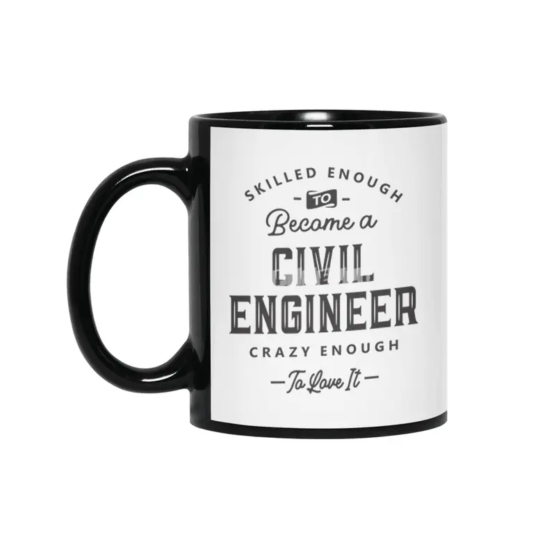 Civil Engineer Funny Job Title Profession Birthday Worker Siyah Kupa