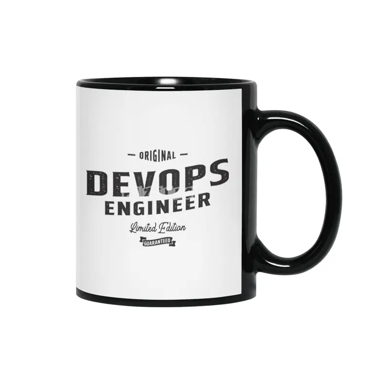 Devops Engineer Funny Job Title Profession Birthday Worker Siyah Kupa