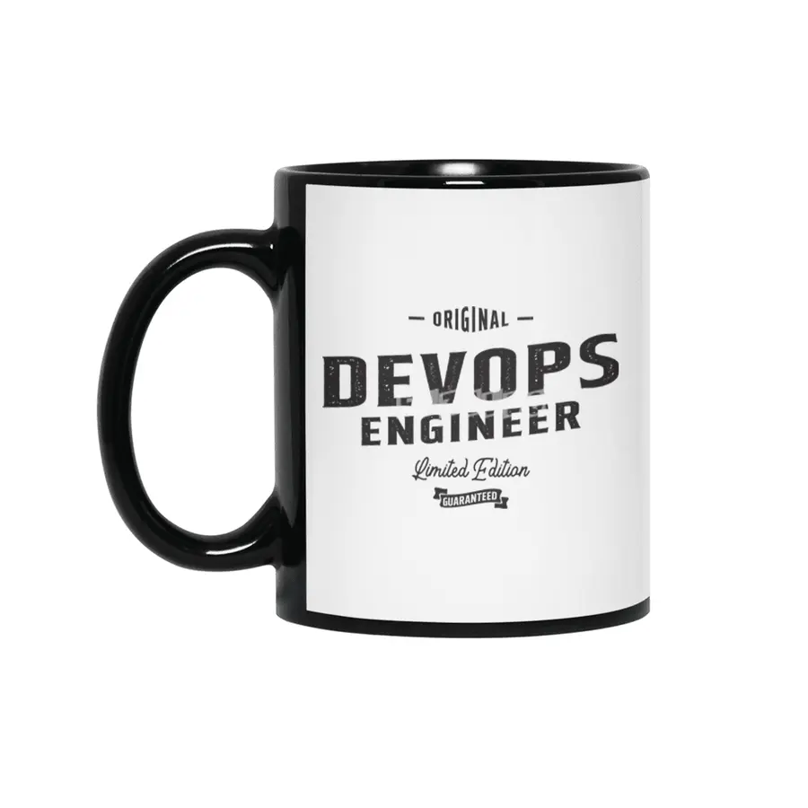 Devops Engineer Funny Job Title Profession Birthday Worker Siyah Kupa