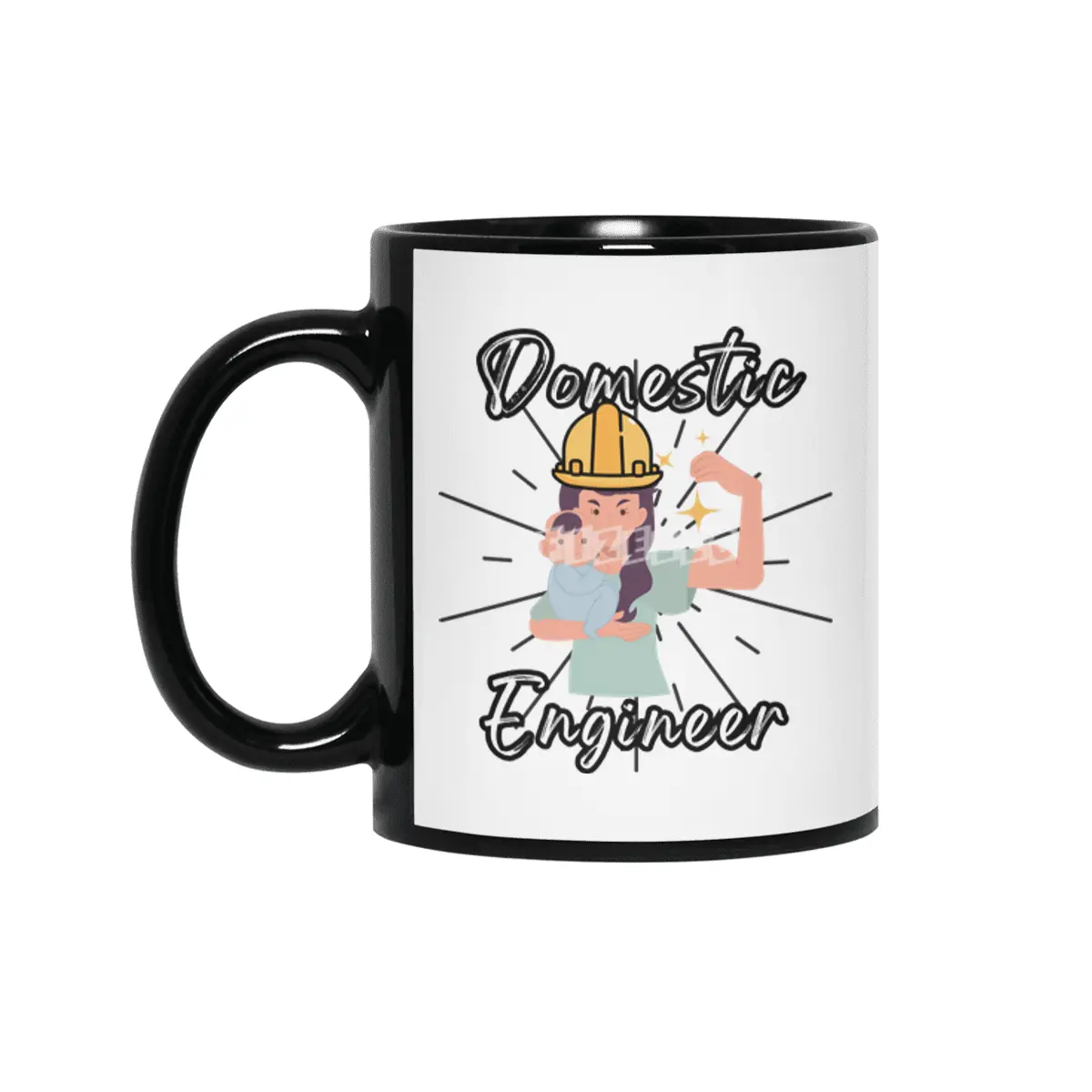 Domestic Engineer Housewife Mom Siyah Kupa