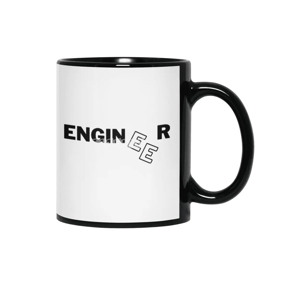Engineer funny design Siyah Kupa