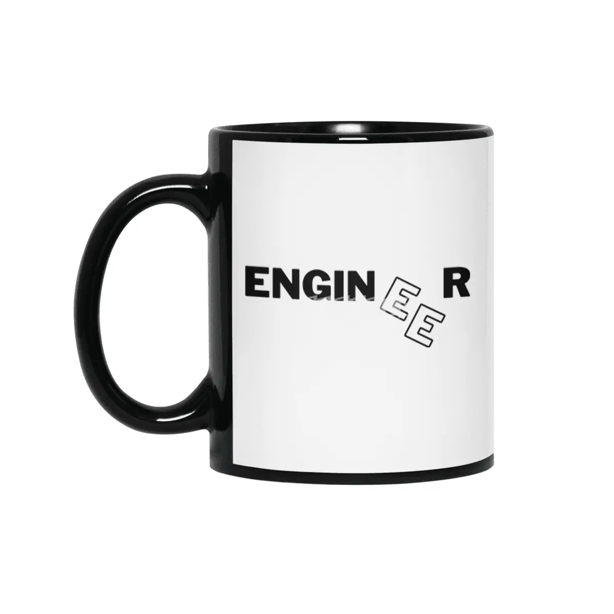 Engineer funny design Siyah Kupa