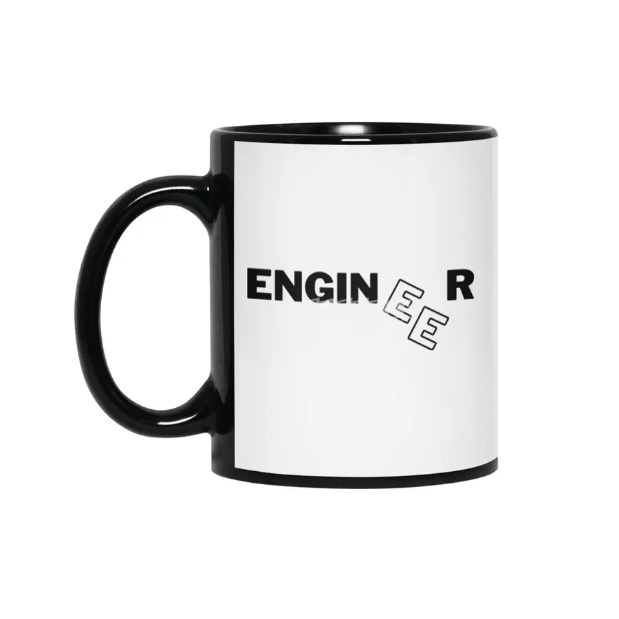 Engineer funny design Siyah Kupa