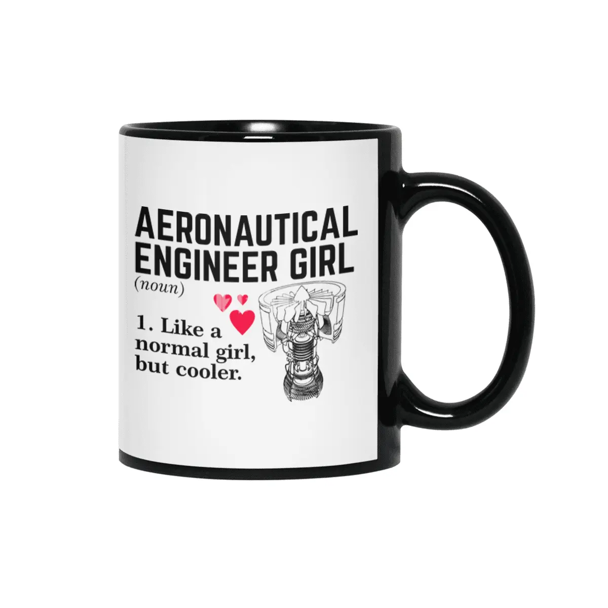 Aeronautical Engineer Girl Siyah Kupa