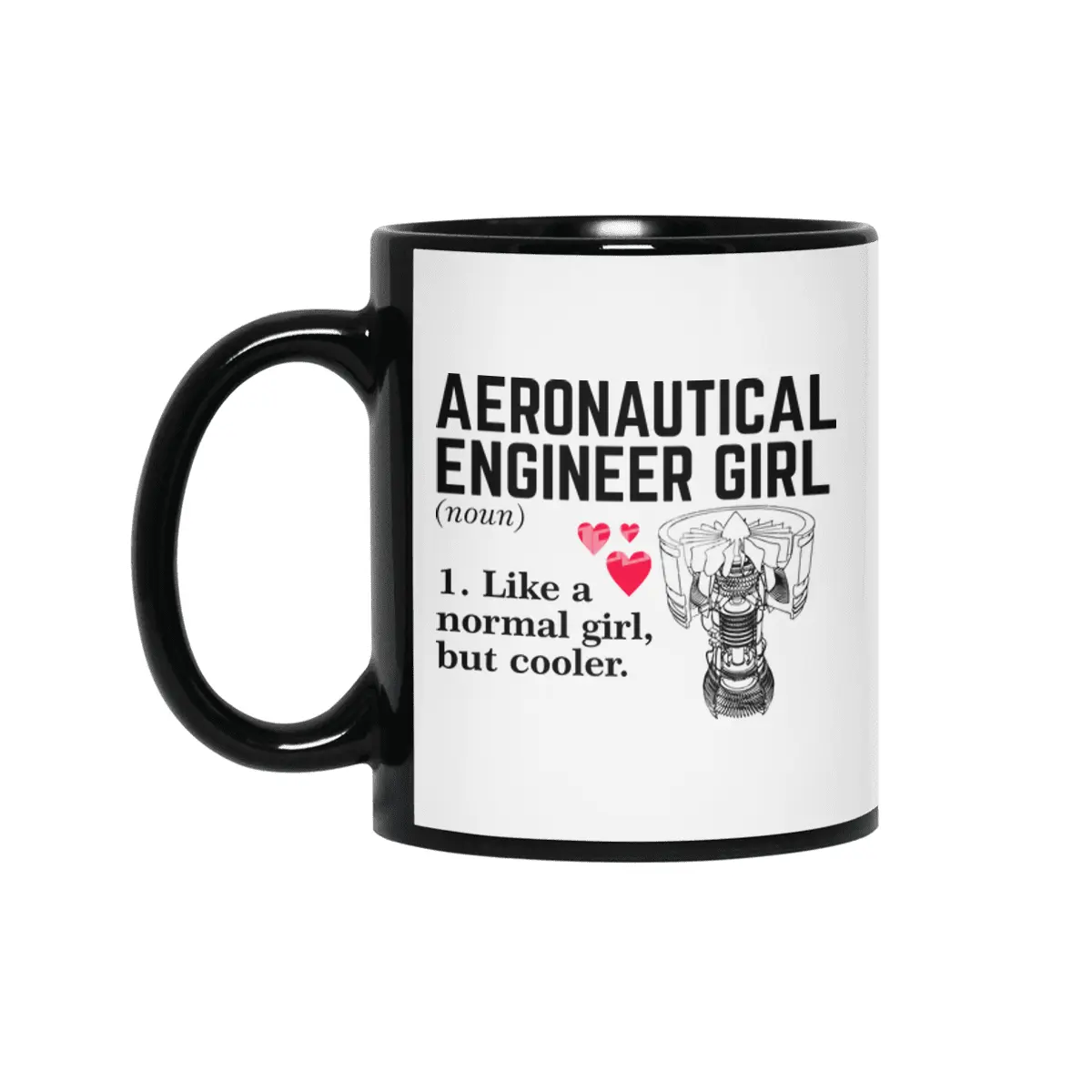 Aeronautical Engineer Girl Siyah Kupa