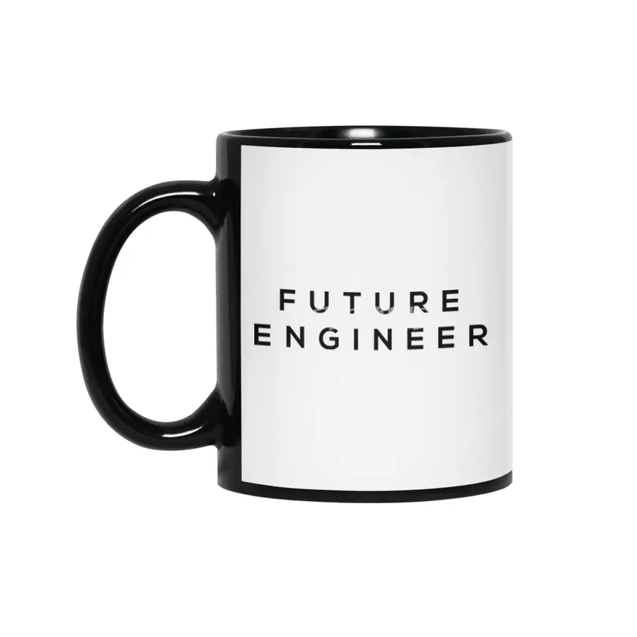 Future Tee Black Print - Engineer Siyah Kupa
