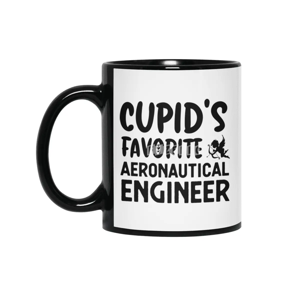 Cupids Favorite Aeronautical Engineer Valentines Siyah Kupa