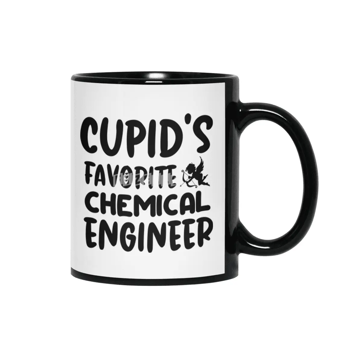 Cupids Favorite Chemical Engineer Valentines Day Siyah Kupa