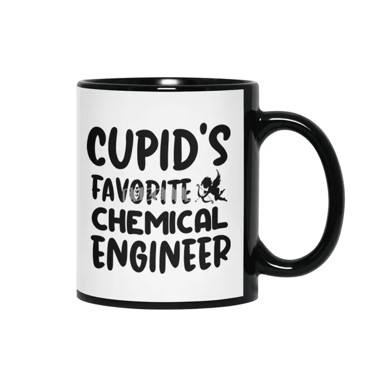 Cupids Favorite Chemical Engineer Valentines Day Siyah Kupa