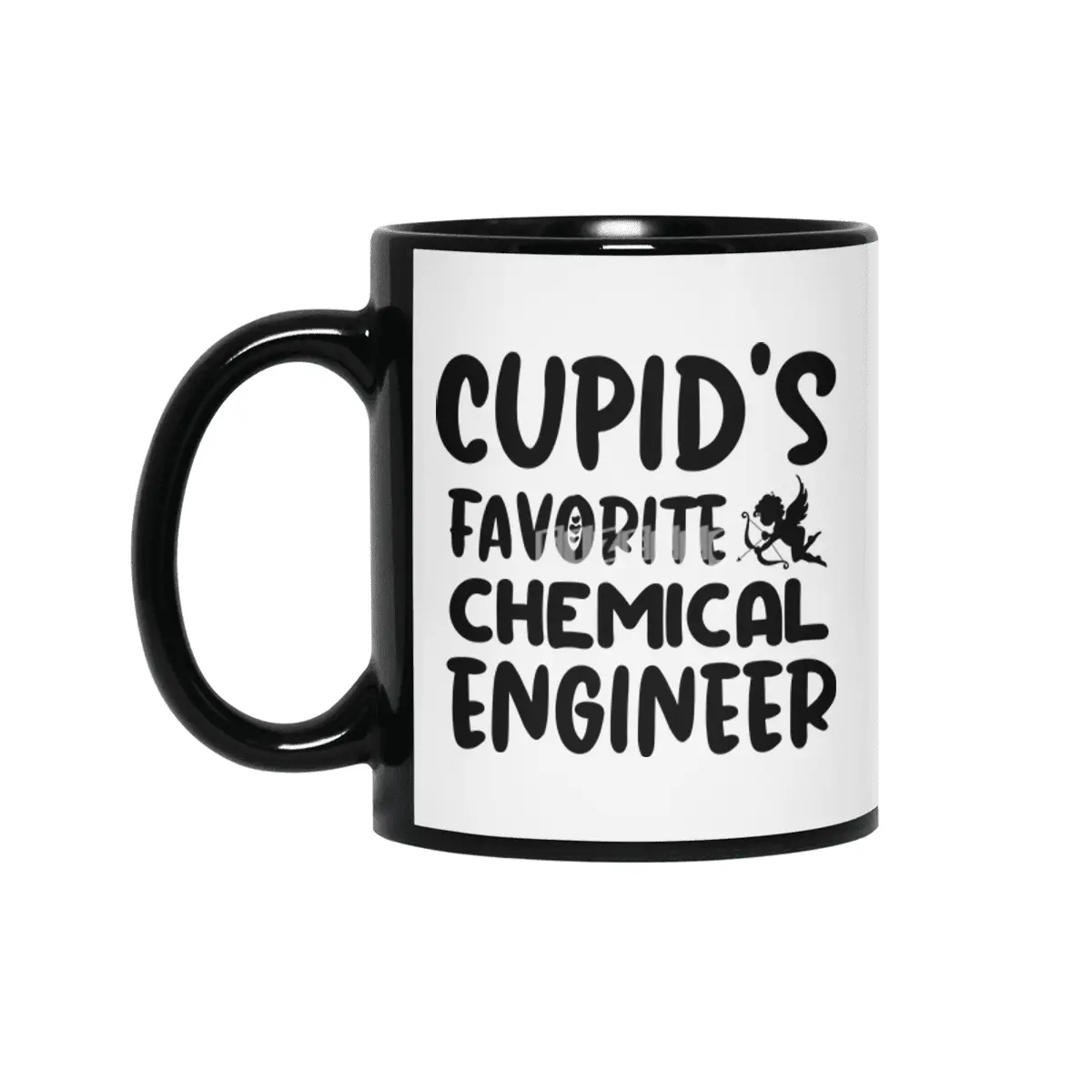Cupids Favorite Chemical Engineer Valentines Day Siyah Kupa