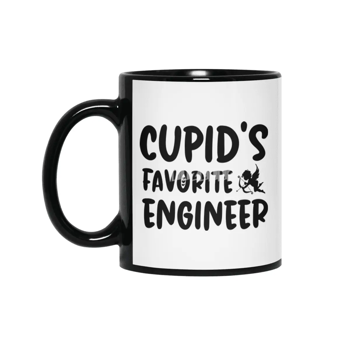 Cupids Favorite Engineer Funny Valentines Day Gift Siyah Kupa