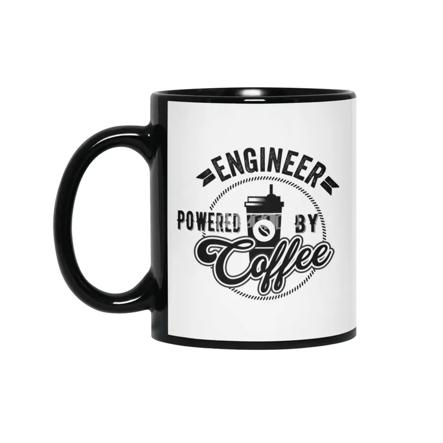 Engineer Powered By Coffee Gift Idea Siyah Kupa