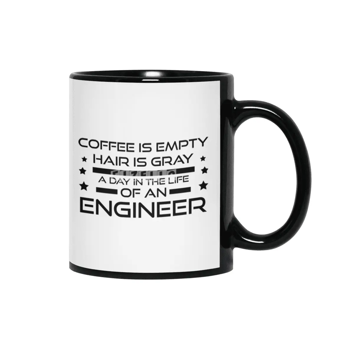 Engineer gray hair Siyah Kupa