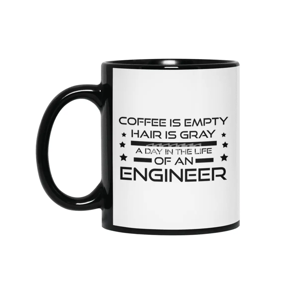 Engineer gray hair Siyah Kupa