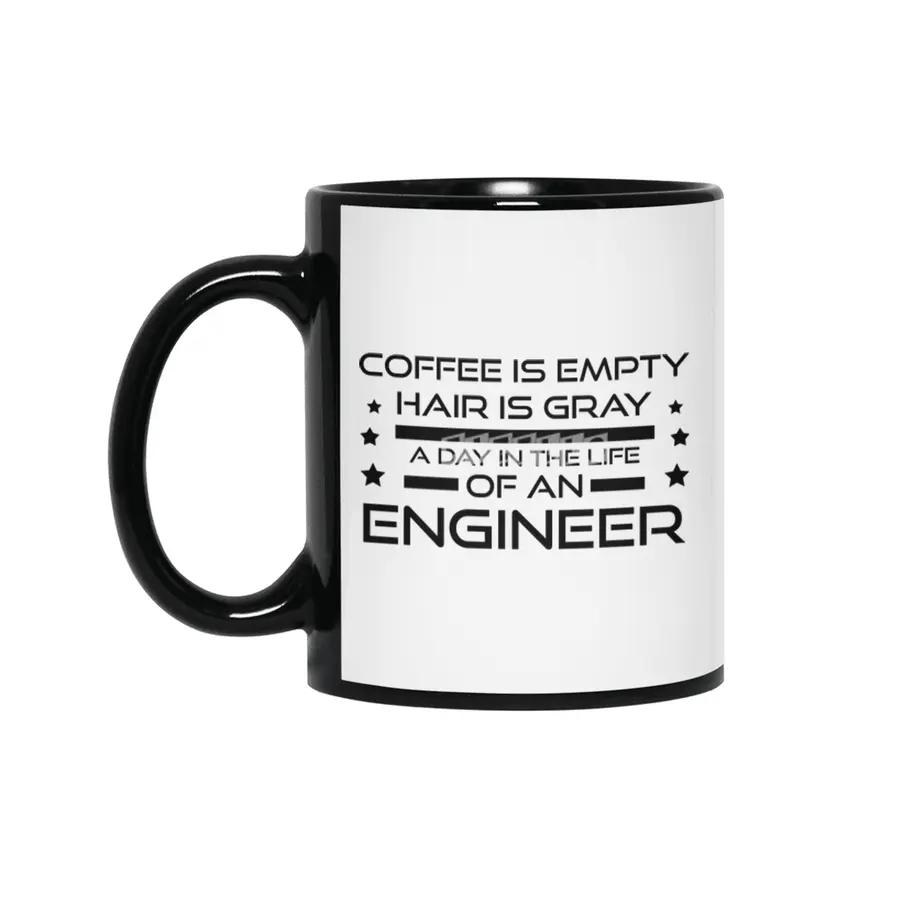 Engineer gray hair Siyah Kupa