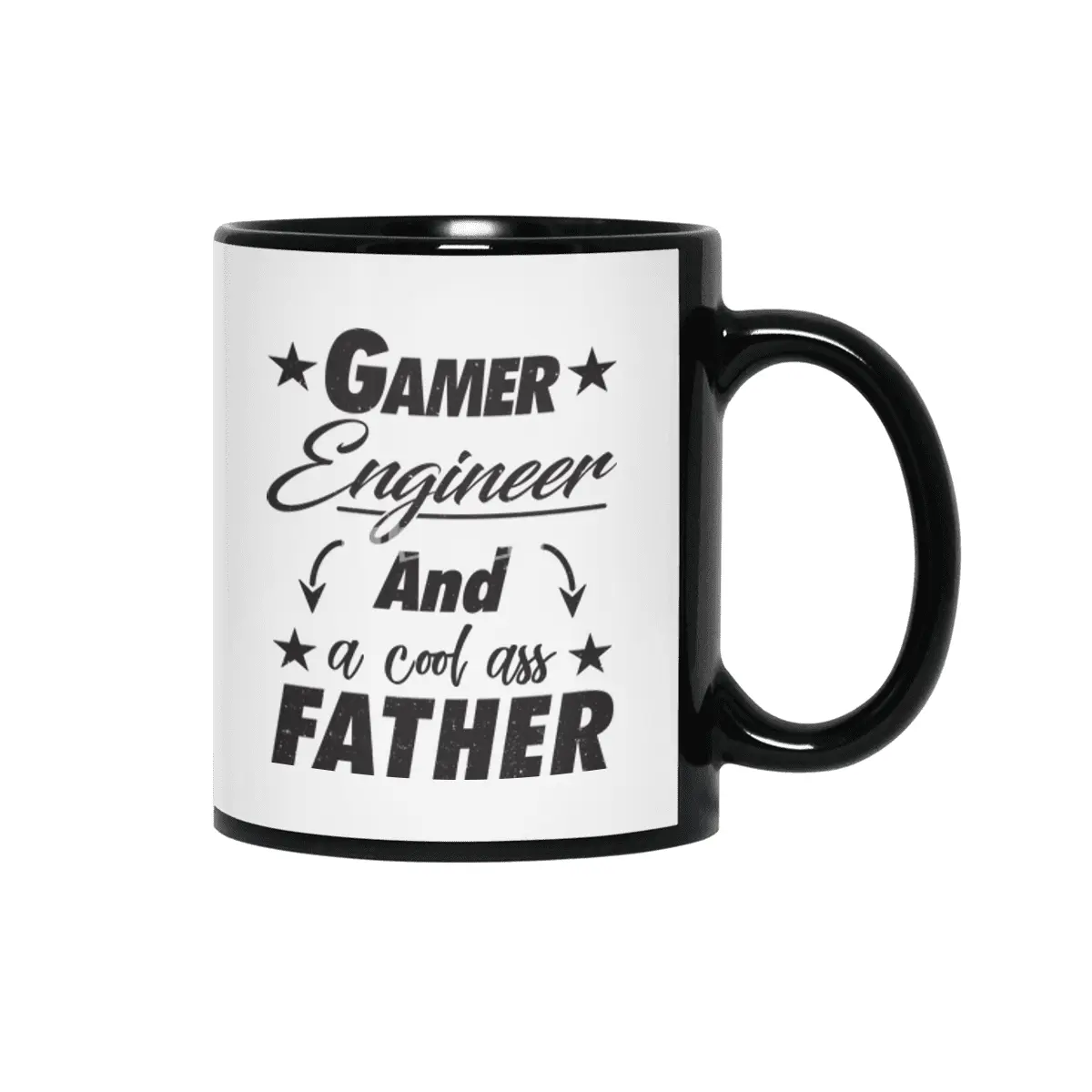 Gamer Engineer Father Siyah Kupa