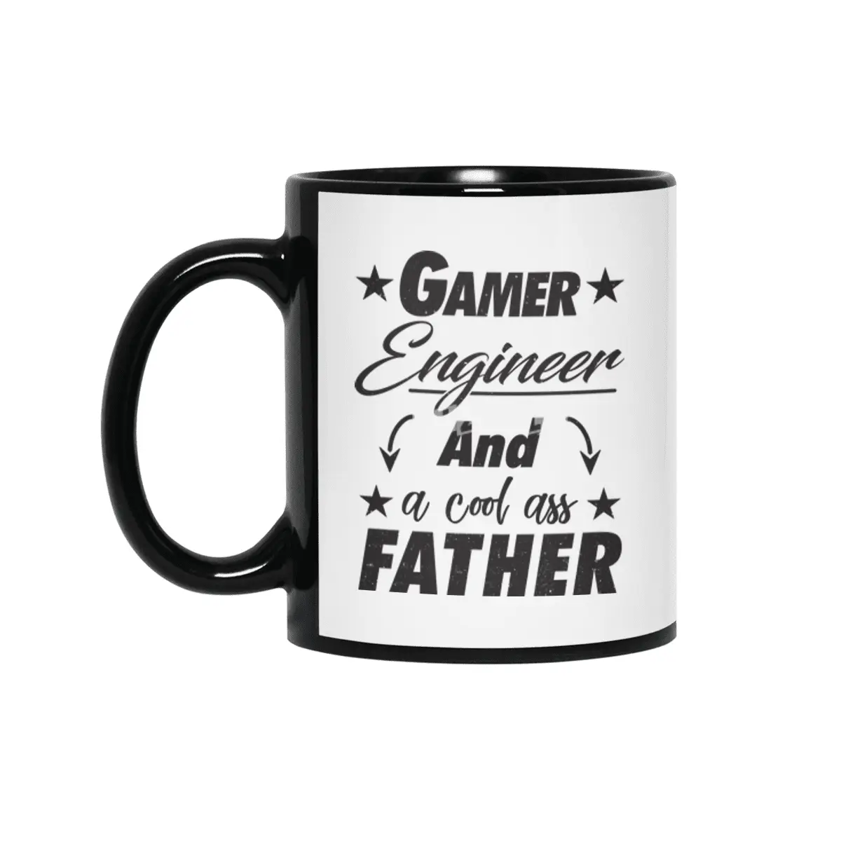 Gamer Engineer Father Siyah Kupa