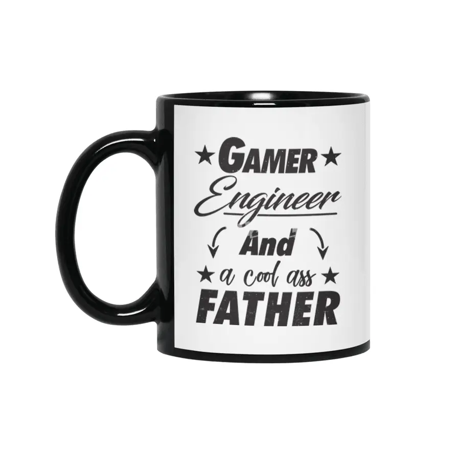 Gamer Engineer Father Siyah Kupa