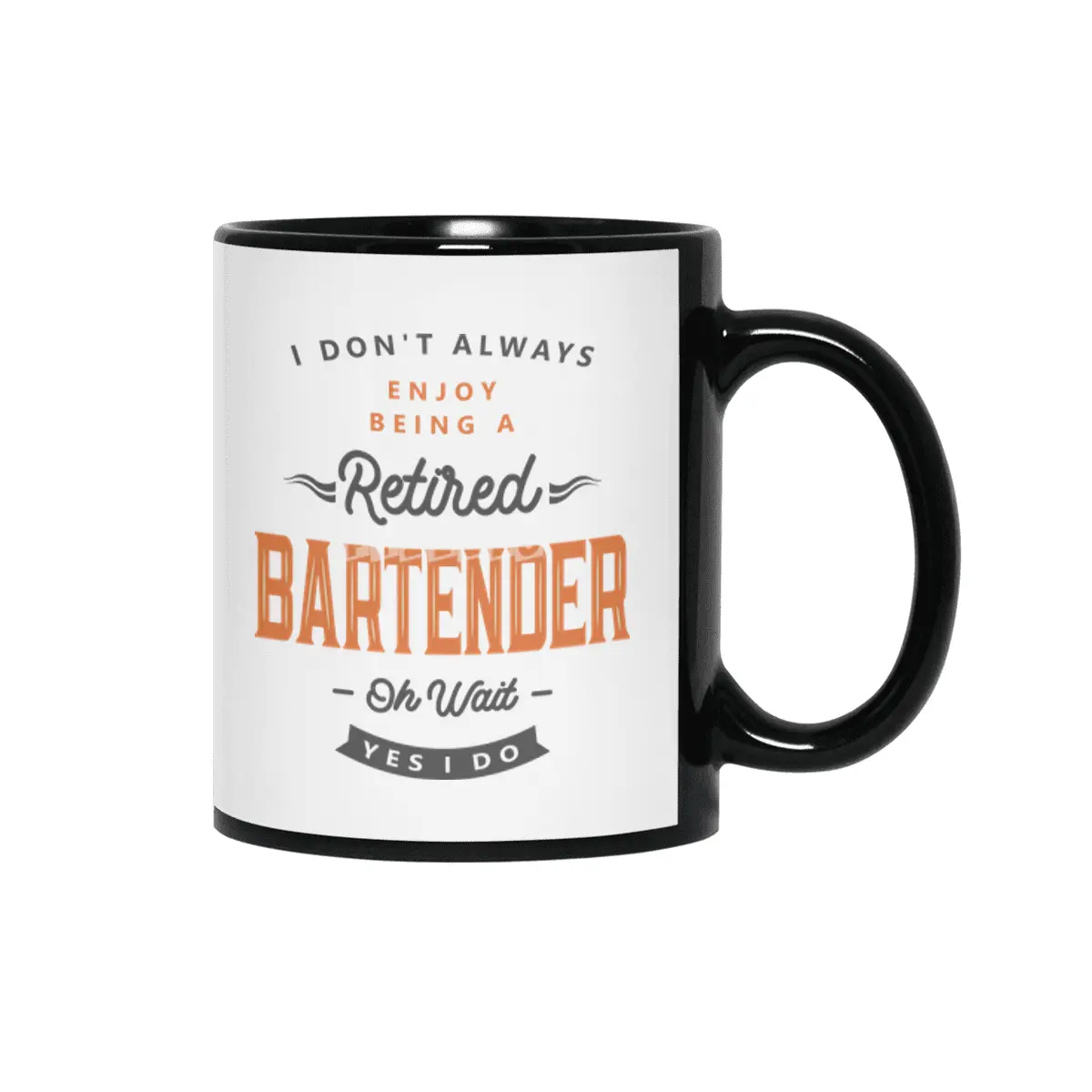 Bartender Funny Job Title Profession Birthday Worker Siyah Kupa