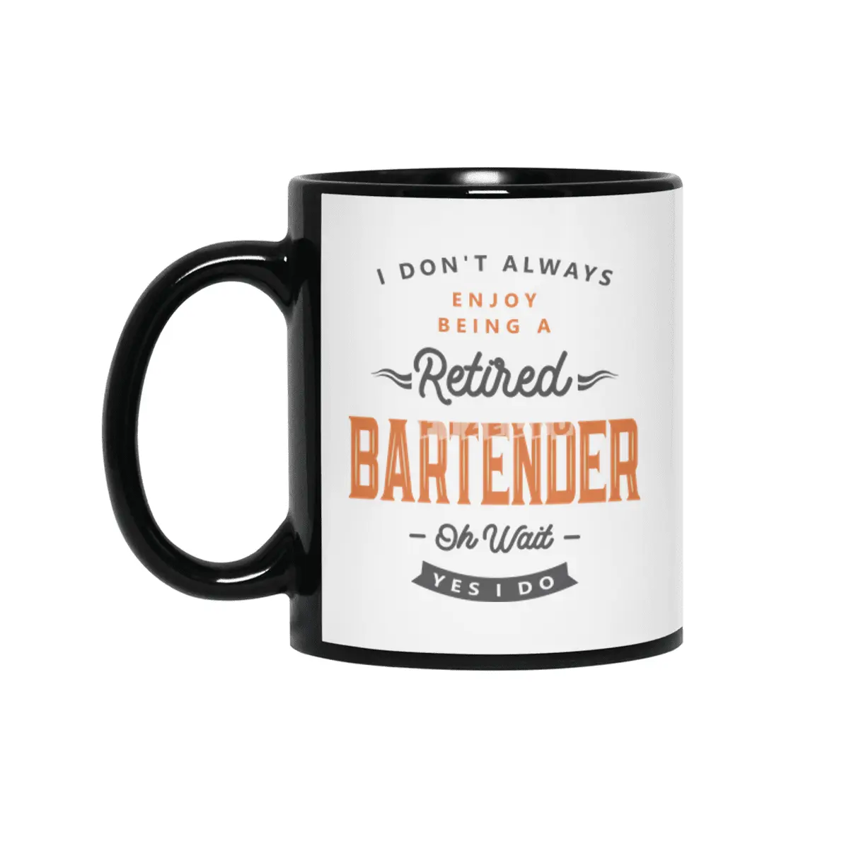 Bartender Funny Job Title Profession Birthday Worker Siyah Kupa